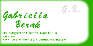 gabriella berak business card